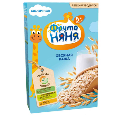 Каша молочная овсяная с 5 мес 200 г ФрутоНяня